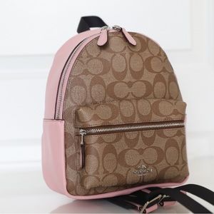 coach pink mini backpack
